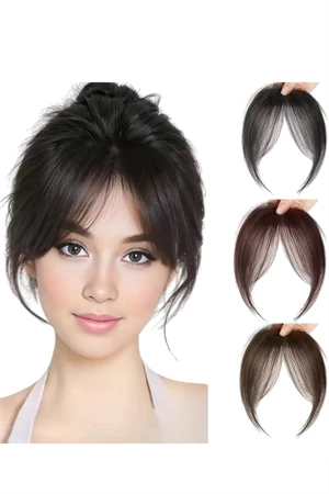 Yüksek Isıya Dayanıklı Sentetik  Kısa Saç Uzantısı – Düz & Kabarık, Görünmez Toka, Günlük ve Parti Kullanımı için - Resim 2