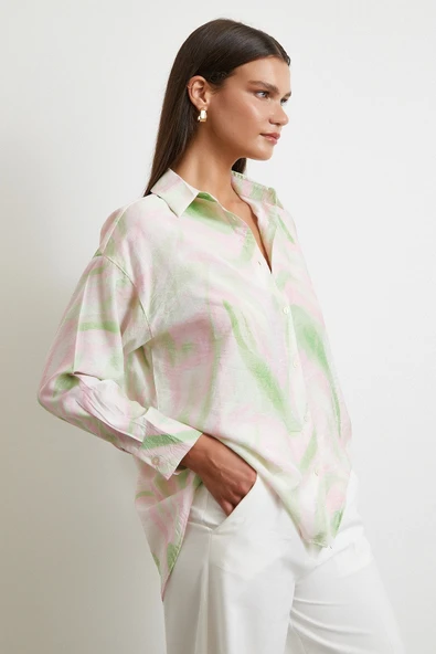 Deniz Esintisi Gömlek Pembe - Resim 3