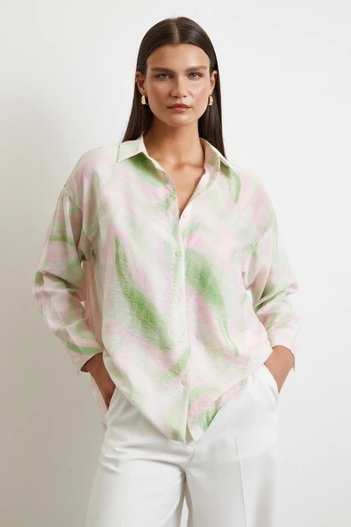 Deniz Esintisi Gömlek Pembe - Resim 4