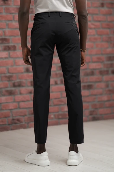 Regular Fit Likralı Paraşüt Kumaş Beli İplikli Ve Lastikli Jogger Pantolon - Resim 9