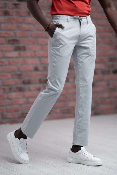 Regular Fit Likralı Paraşüt Kumaş Beli İplikli Ve Lastikli Jogger Pantolon - Resim 2