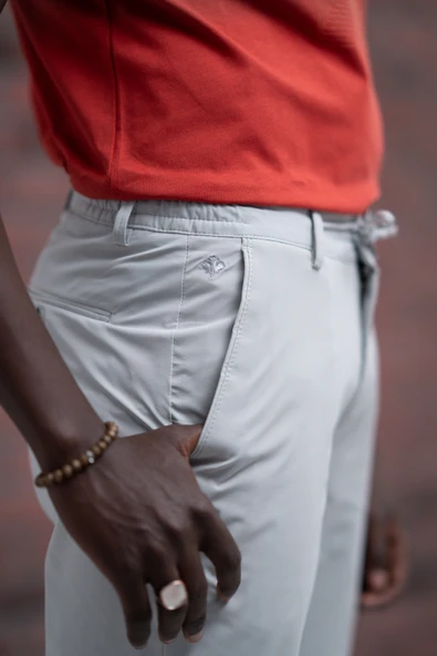 Regular Fit Likralı Paraşüt Kumaş Beli İplikli Ve Lastikli Jogger Pantolon - Resim 5