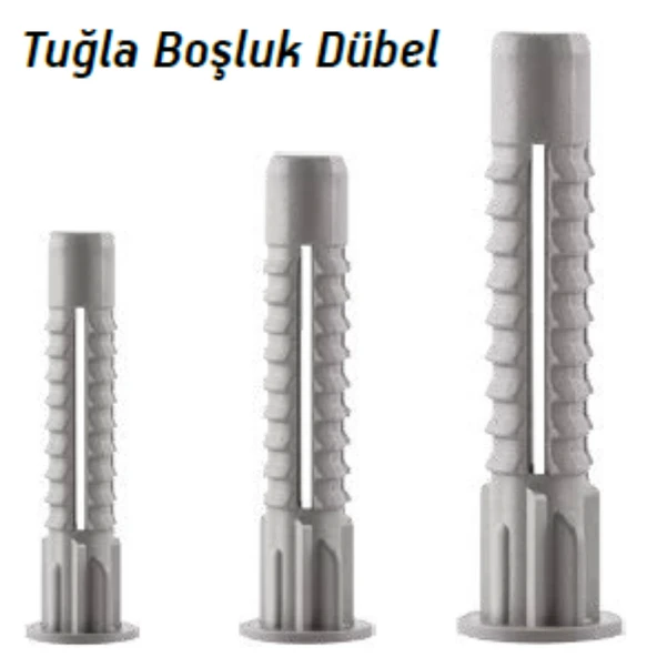 8x80mm BOSLUKLU PLASTIK TUGLA DÜBELİ (1000 ADET) ürün görseli 1