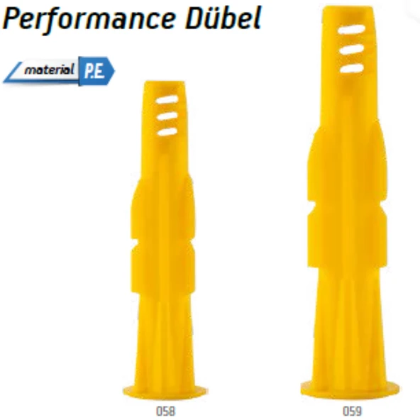 MADE 8 mm ROKET DÜBELİ PLASTİK (500 ADET) ürün görseli 1