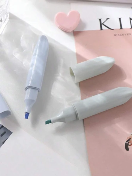 Monet Kawaii 4'lü Pastel Renk Fosforlu Kalem Seti Yumuşak Renkler - 3