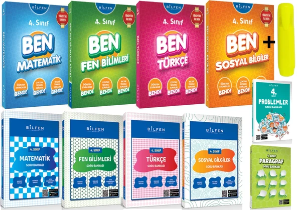 Bilfen Yayınları 4.sınıf Tüm Dersler Ben Soru Kitabı Seti 10 kitap ürün görseli