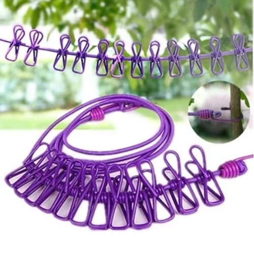 Mucit Home  Rüzgar Geçirmez Taşınabilir Açık Çamaşır  İpi - Resim 5