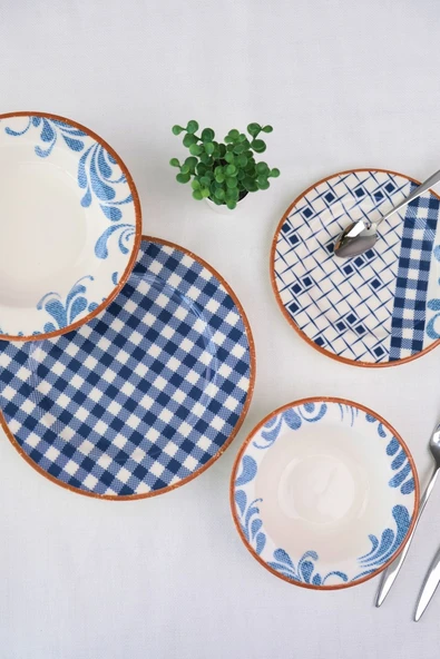 Tabak Evi Porselen Lindy Yemek Takımı 6 Kişilik 24 Parça BNS24YKPRS1216