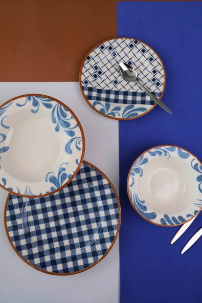 Tabak Evi Porselen Lindy Yemek Takımı 6 Kişilik 24 Parça BNS24YKPRS1216 - 2