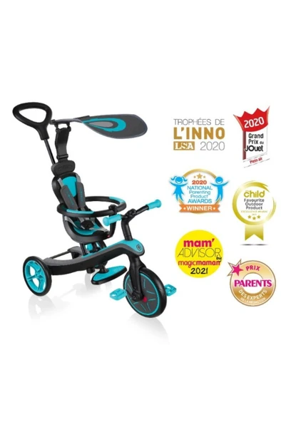 Globber Explorer 4 in 1 Mavi Bebek Bisikleti ürün görseli 1
