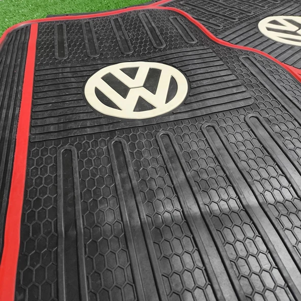 Üniversal V W Latex Kauçuk-5 parça-Paspas-Kaydırmaz Taban-1.Sınıf İthal Ürün - 2