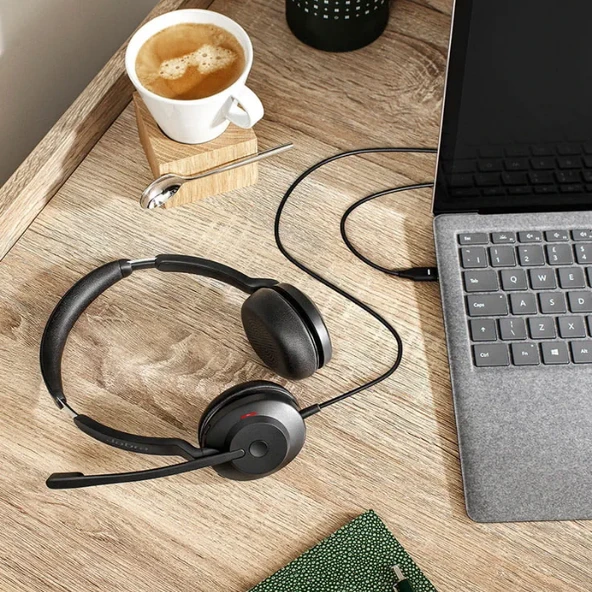 Jabra Evolve2 30 Duo Usb-C Ms Kablolu Kulak Üstü Kulaklık - 7