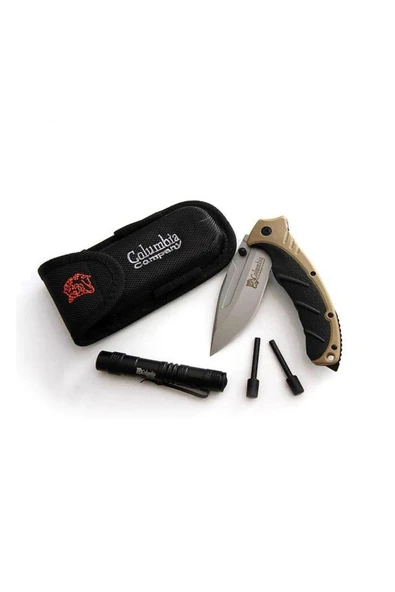 Columbıa Fenerli Kamp Bıçağı Seti Kahve Tp:34279