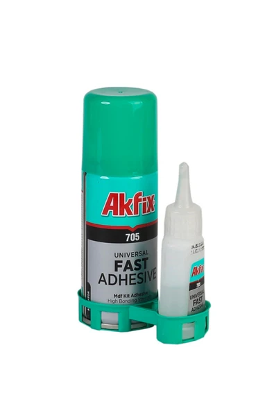 Akfix 705 Hızlı Yapıştırıcı Seti – 200 ml Sprey + 50 gr Aktivator | Çok Amaçlı, Universal Süper Güçlü Yapıştırıcı-Tutkal - 2