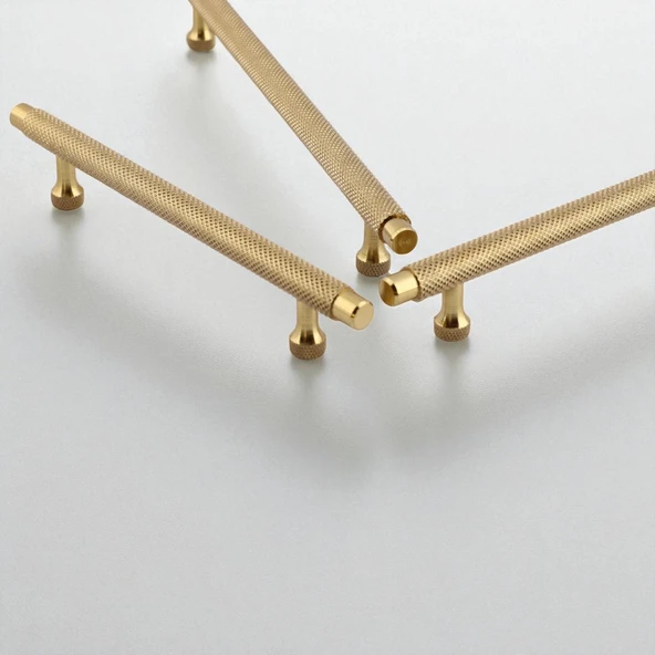 Martin Gold Metal Kulp 224 mm Mobilya Çekmece Mutfak Dolabı Dolap Modern Kapak Kulpları Grip Desen - Resim 7