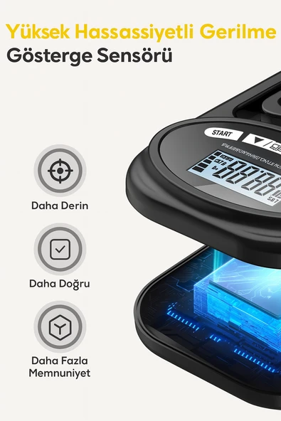 Spor ve Fizik Tedavi İçin El Kuvvet Ölçüm Cihazı  LCD Ekranlı (120 KG) - 5