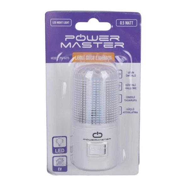 Powermaster QL-102 Ledli Anahtarlı Gece Lambası (0.5 Watt Saatte) - 3