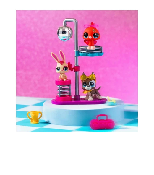 Littlest Pet Shop LPS Minişler Seri 3 Disco Nights Oyun Paketi Seti - 3