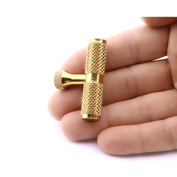 Martin Gold Metal Tek Vidalı Kulp Düğme Mobilya Çekmece Mutfak Dolabı Dolap Modern Kapak Kulpları - Resim 3