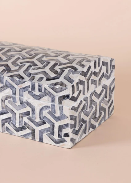The Mia Sedef Kutu Dikdörtgen 25x15x12 cm TLC0093 - Resim 6