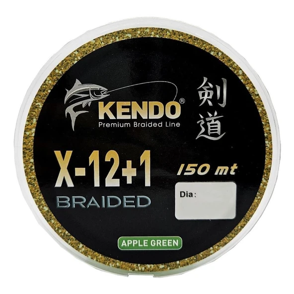 Kendo X-12+1 Braided 150m Örgü İp Misina Apple Green - 2