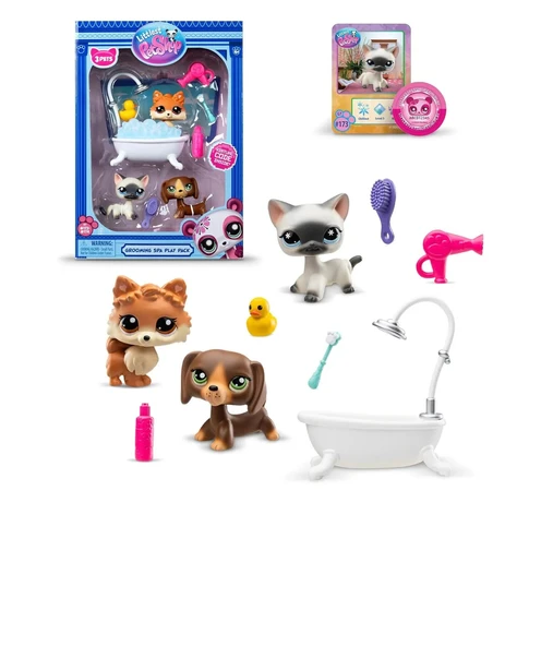 Littlest Pet Shop LPS Minişler Seri 3 Bakım Spa Oyun Paketi Seti