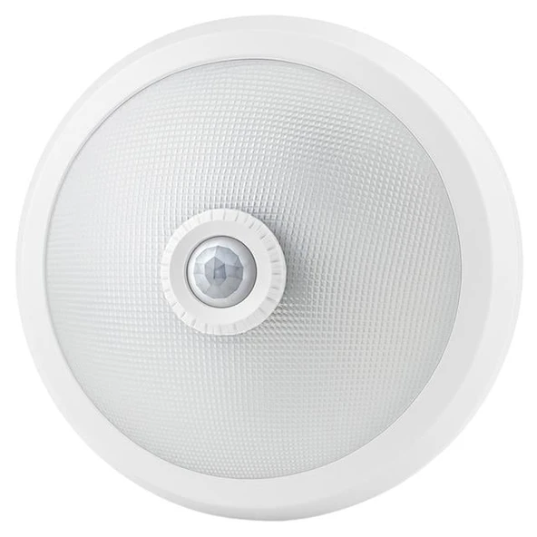 Ledx AL-S205 E27 Çift Duylu Hareket Sensörlü Beyaz Cam Tavan Armatür 300x300x90mm