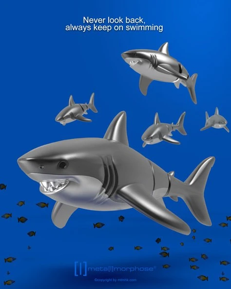 Metalmorphose Moving Shark Anahtarlık - 3