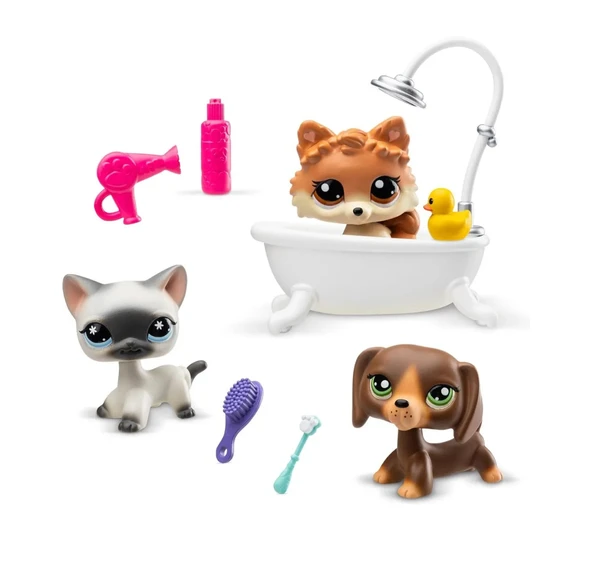 Littlest Pet Shop LPS Minişler Seri 3 Bakım Spa Oyun Paketi Seti - 3