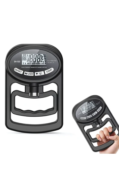 Spor ve Fizik Tedavi İçin El Kuvvet Ölçüm Cihazı  LCD Ekranlı (120 KG)
