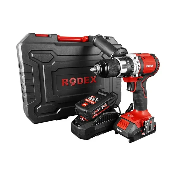 Rodex Akülü Darbeli Matkap (Kömürsüz Motor) RPX2360F 2X 2.0Ah ÇANTALI AKSESUARLI - 2