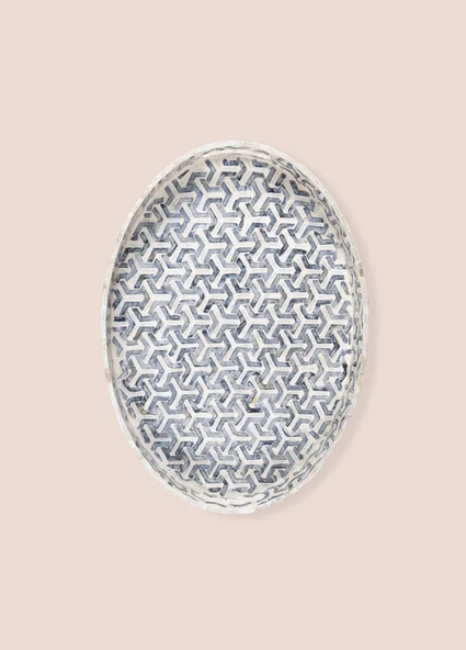 The Mia Sedef Oval Tepsi 50x36x6 cm TLC0094 - Resim 5