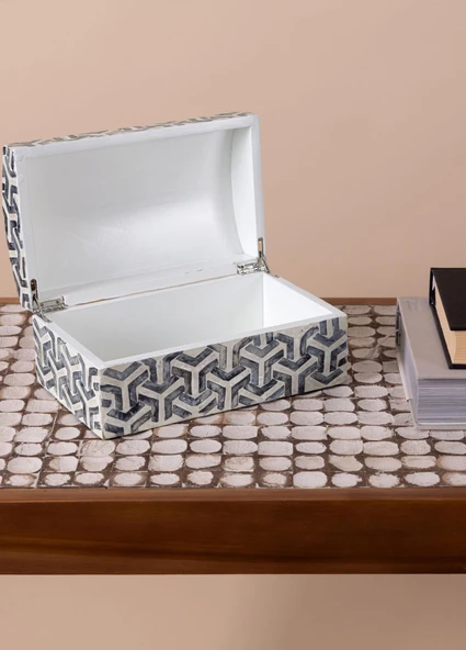 The Mia Sedef Kutu Dikdörtgen 25x15x12 cm TLC0093 - Resim 3