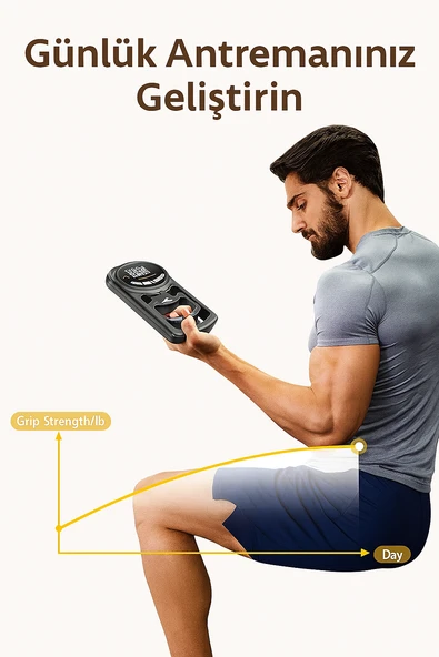 Spor ve Fizik Tedavi İçin El Kuvvet Ölçüm Cihazı  LCD Ekranlı (120 KG) - 4