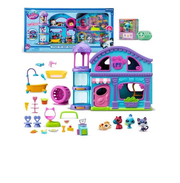 Littlest Pet Shop LPS Minişler Delüks Büyük Miniş Evi - 4 Figürlü ve 20 Aksesuarlı