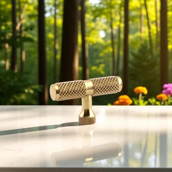 Martin Gold Metal Tek Vidalı Kulp Düğme Mobilya Çekmece Mutfak Dolabı Dolap Modern Kapak Kulpları - Resim 4