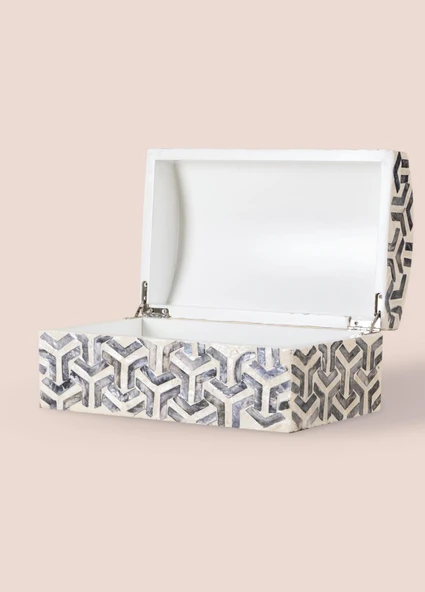 The Mia Sedef Kutu Dikdörtgen 25x15x12 cm TLC0093 - Resim 4