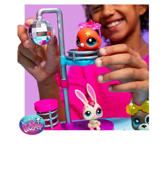 Littlest Pet Shop LPS Minişler Seri 3 Disco Nights Oyun Paketi Seti - 4