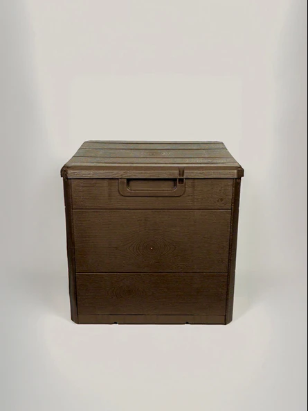 120 Litre Bahçe Depolama Sandığı Balkon Saklama Dolabı Kapaklı Plastik Sandık 50x45x50cm - 1