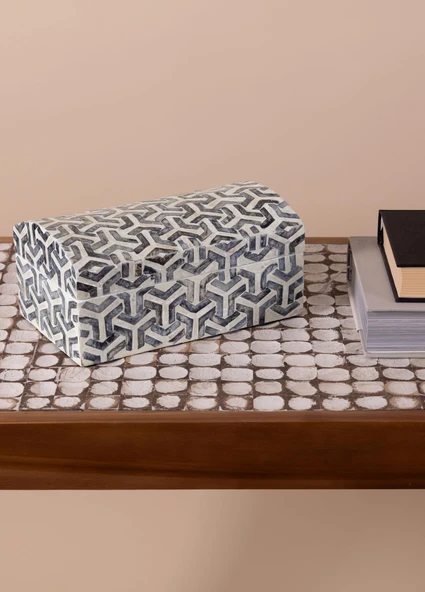 The Mia Sedef Kutu Dikdörtgen 25x15x12 cm TLC0093 - Resim 2