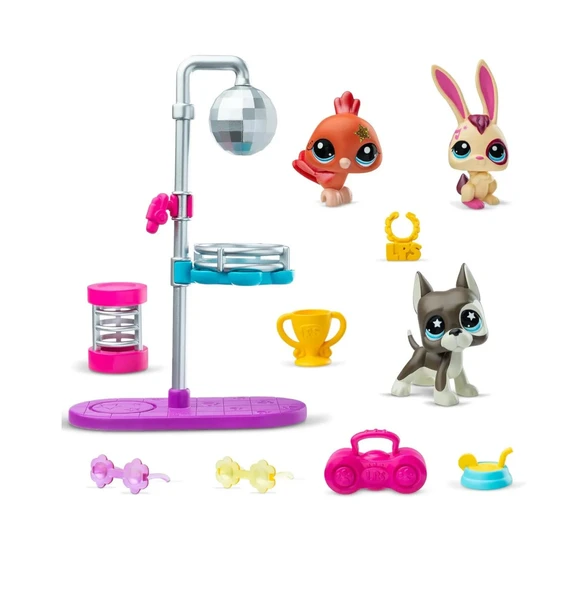 Littlest Pet Shop LPS Minişler Seri 3 Disco Nights Oyun Paketi Seti - 2