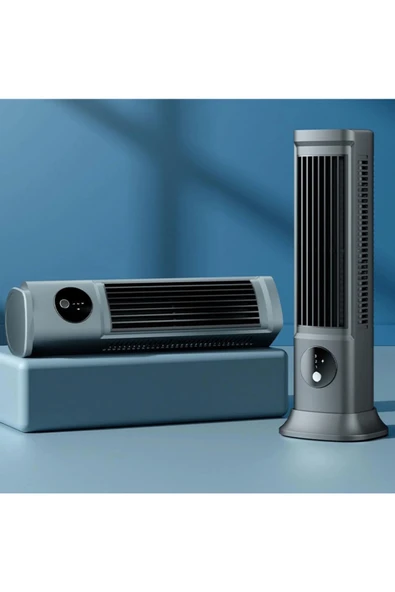 Hepu HP-F21 Masaüstü Kule Vantilatör Şarjlı 3 Kademeli Soğutma - 4