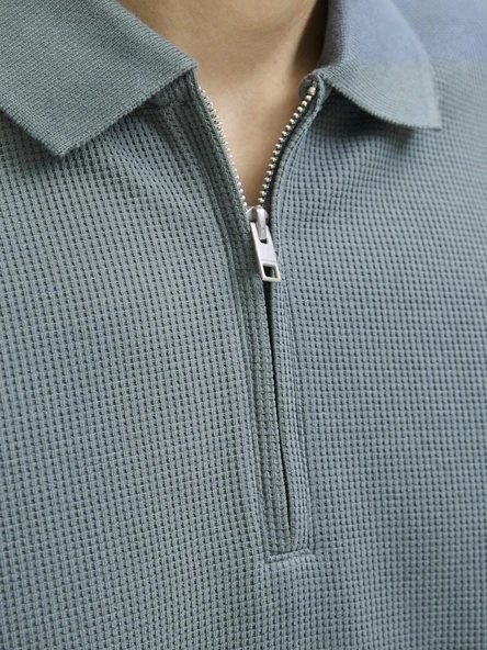Jack Jones Austın Zıp Fermuarlı  Polo Yaka Erkek Tişört 12279177 - 7