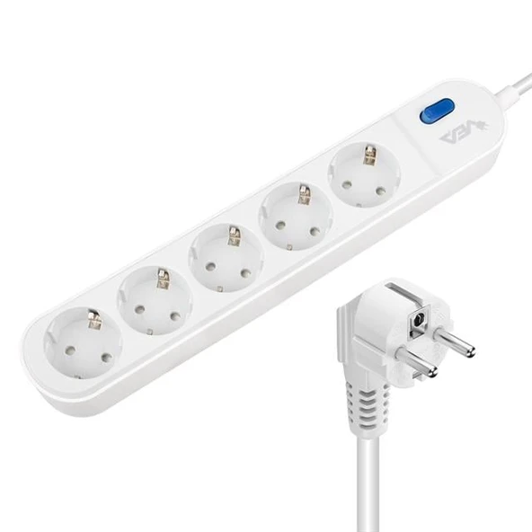 Vea VE-VEGA105 A Class 5'li Anahtarlı 1.5 Metre Akım Korumalı Priz