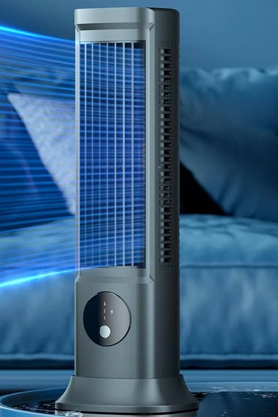 Hepu HP-F21 Masaüstü Kule Vantilatör Şarjlı 3 Kademeli Soğutma - 6