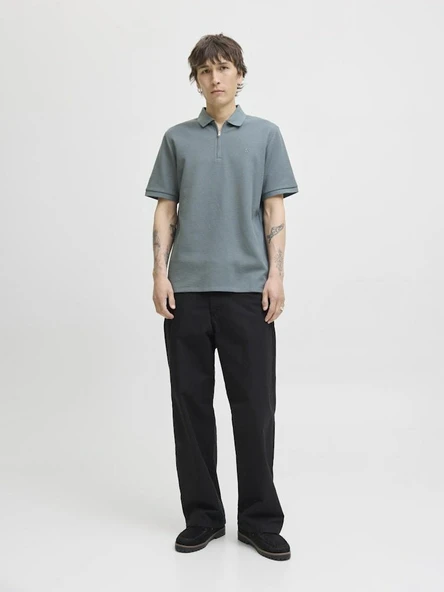Jack Jones Austın Zıp Fermuarlı  Polo Yaka Erkek Tişört 12279177 - 3