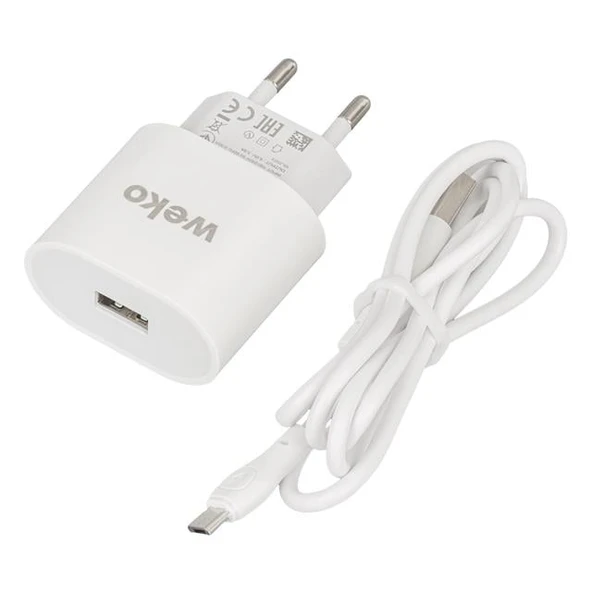 Weko WK-21441 PDU QC 3.0 Amper Telefon Şarj Adaptörü + Micro USB Kablo - 4