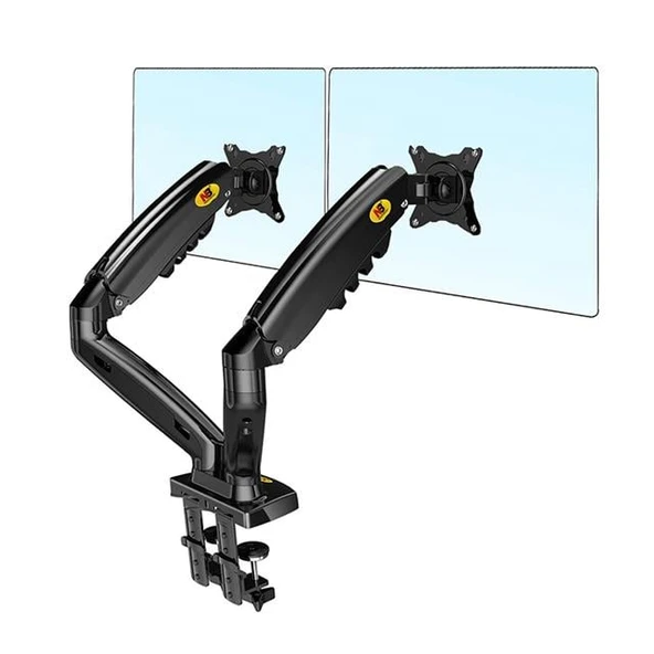 North Bayou F160 17-27'' Amortisörlü Çift Kol Lcd - Led Monitör Tutucu Askı Aparatı