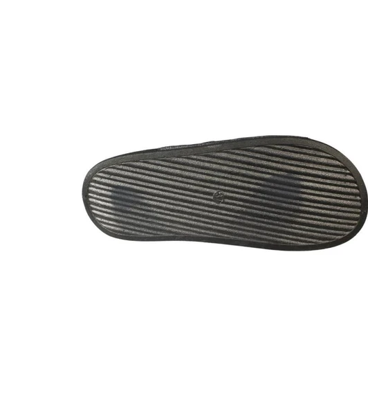 YAZKIŞ Kadın Siyah platin Çift Tokalı parlak Kumaş Terlik - Resim 10