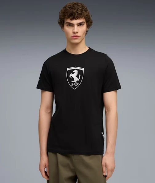 Puma 632785-01 Ferrari Tonal Shield Tee Tişört Erkek T-Shirt - Resim 5